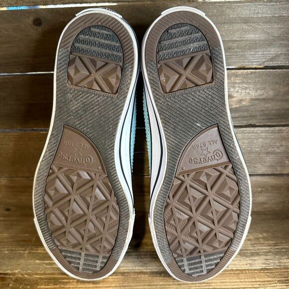 Womens Converse CTAS Low Perforated Mint Blue Casual Sneakers Shoes Size 9.5 M - Picture 5 of 6